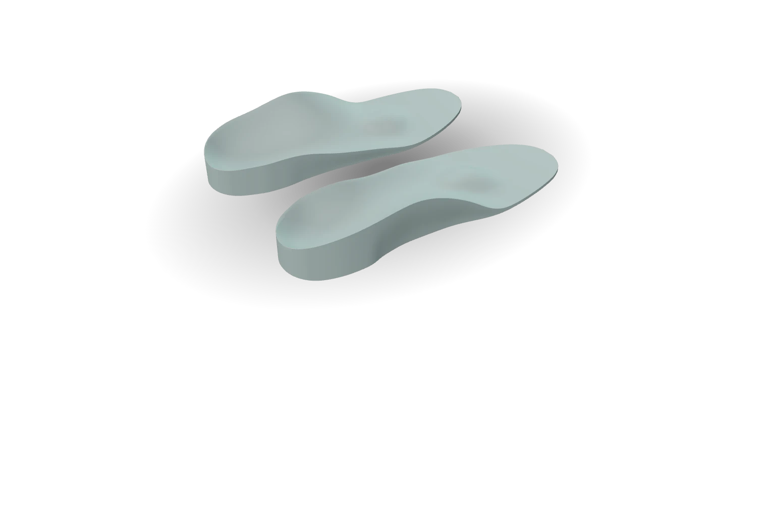 A pair of TPU insoles from Insole Studio